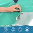 thumbnail image 3 of Yayeee Kitchen Curtains Tier Pair Light Filtering 27"x24" Rod Pocket Short Cafe Window Panel, Green Cat, 3 of 7