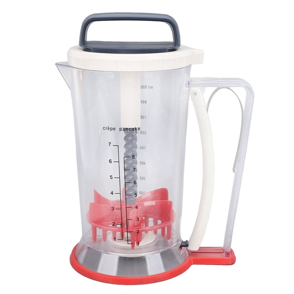 BOKYAN Manual Pancake & Cupcake Batter Dispenser with Squeeze Handle, Mixing & Measuring Scale