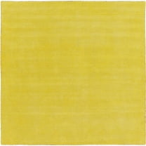 Unique Loom Solid Gava Collection Area Rug - Solid Gava (9' 10" Square Yellow)