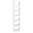 Bookcase/room divider high gloss white 40x30x198 cm