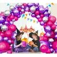 thumbnail image 6 of Hot Pink Purple Balloons Garland Arch Kit-143Pcs Metallic Purple Hot Pink Balloon for Baby Shower Birthday New Years Graduation Wedding Anniversary Retirement, 6 of 13