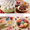 thumbnail image 5 of 2 Pack Silicone Rose Mold For Strawberries, Non Stick 15 Cavity Silicone Rose Mold For Candy, Chocolate, Soap & Ice Cube, Heat-Resistant & Dishwasher Safe Molds For Fondant Cake Decorating And, 5 of 8