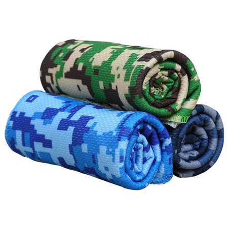 Printing Camouflage Color Cooling Towel Cooling Sports Towel Outdoor Yoga Fitness Portable (Best Hot Yoga Towel 2019)