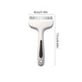 thumbnail image 4 of FEOLGEHLY Pet Dematting Comb for Dogs Cats - Undercoat Rake Deshedding Brush with Stainless Steel Rounded Tips, Non-Slip Handle for Gentle Pet Grooming (White), 4 of 7