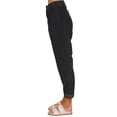 thumbnail image 3 of Pantalones Casuales de Cintura Alta y Pierna Recta para Mujer, Holgados y Cómodos, con Bolsillos Negro M, 3 of 6