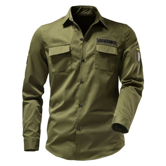 toraway Mens Shirts Casual Stylish Fall Turtle Male Summer Men's Boys Button down Shirt Long Sleeve Casual Style Cargo Work Shirt M