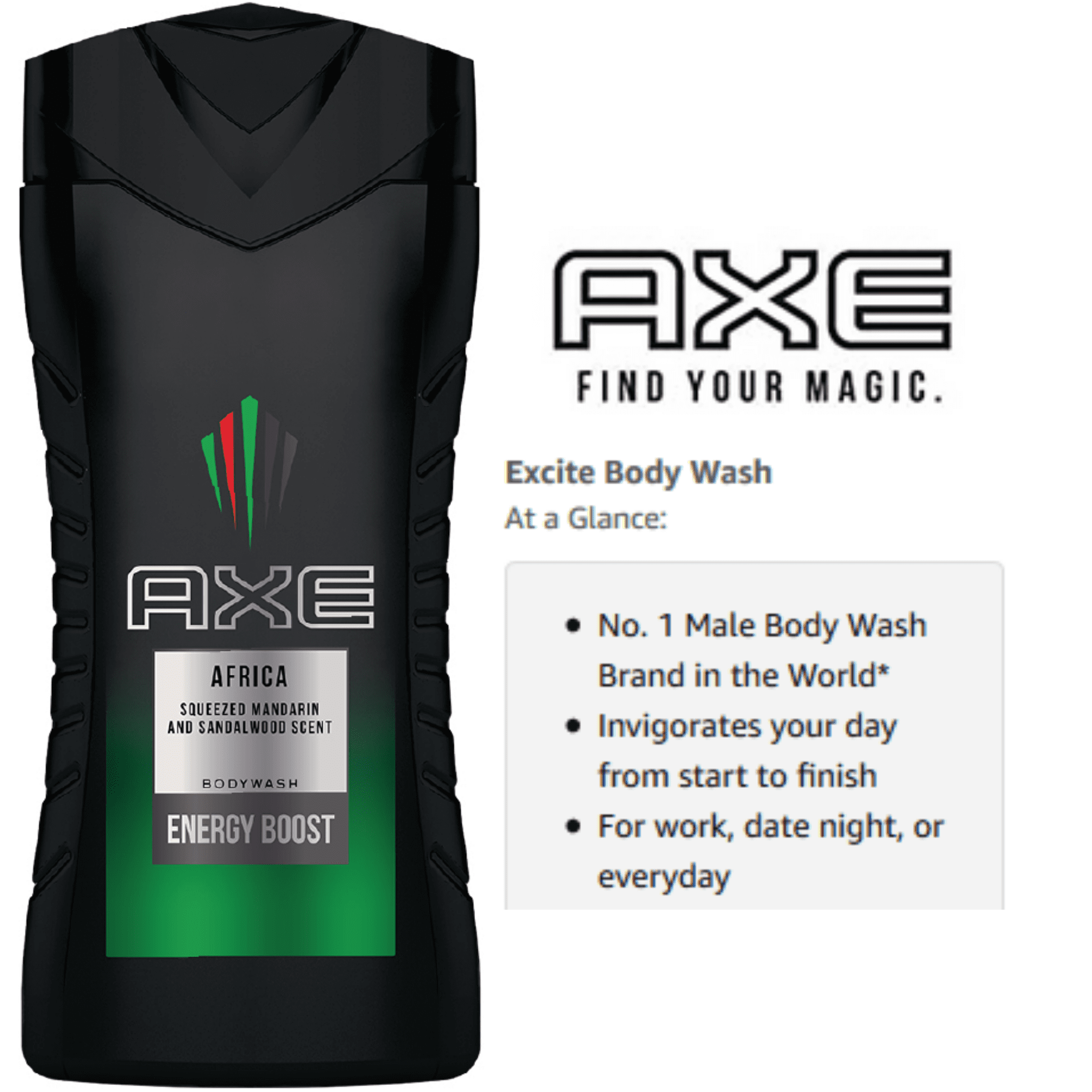 Axe Africa Squeezed Mandarin and Sandal Wood Energy Boost