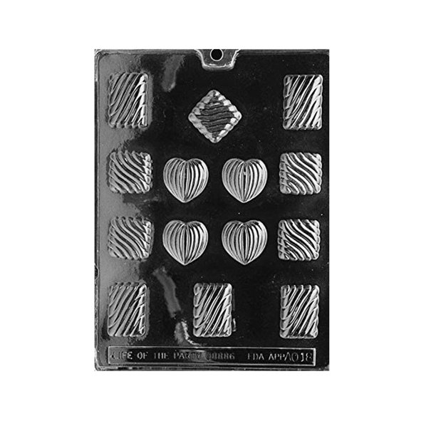 Candyland Crafts Grooved Assortment Chocolate Candy Soap Mold Molding