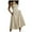 Beige, variant on Women's Sleeveless Backless Bandage Dress - Solid Color A-Line Maxi Dress, Polyester Party Beach Wear