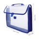 thumbnail image 2 of Greenadscape 1Jgo Documentos De Plástico Impermeable Con De Botón Y Asa Portátil Para Oficina Azul, 2 of 6