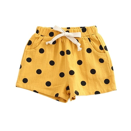 

Funcee Casual Kid Unisex Polka Dot Printed Beach Shorts Korean Style