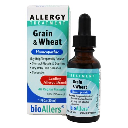 bioAllers Allergy Treatment | Homeopathic Formula May Help Relieve Sneezing, Congestion, Itching, Rashes & Watery Eyes | 1 Fl Oz (Grain & Wheat)