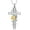 Gold-White, variant on Sunflower Crystal Urn Necklaces for Ashes for Women Men Eternity Cross Cremation Jewelry Stainless Steel Memorial Human Ashes Pendant