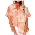 thumbnail image 1 of Camisas de Manga Corta para las Mujeres Impresas Cuello Redondo Blusa Casual, Fluido Y Versátil de las Mujeres, 1 of 5