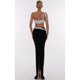 thumbnail image 3 of Conjunto de Top y falda larga para mujer, traje Sexy de dos piezas con cristales y diamantes negros, vestido de celebridad para fiesta de noche, cumpleaños y graduación, 3 of 5