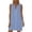 Blue, variant on Summer Womens Dress Sleeveless Notch Neck Lightweight Mini Dress