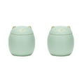 thumbnail image 2 of Transemion Portable Moisture-proof Ceramic Tea Jar Large Capacity And Cute Sturdy And Durable Ceramics Cat Form Ceramic Tea Jars green 500ml 2Set, 2 of 6