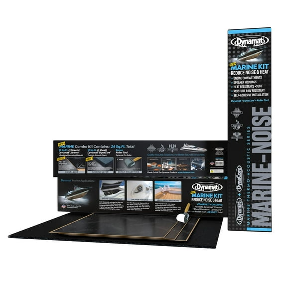Dynamat Marine Combo Pack  Reduce Noise & Heat from Engines, Generators, Waves & Thrust