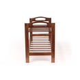 thumbnail image 2 of BambooMN 2-Tier Bamboo Wood Shoe Rack, for Entryway or Doorway - Brown Finish - 2 Racks, 2 of 3