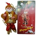thumbnail image 1 of braveheart Poupée de Perles d'Escalade du Père Noël Figurine de Noël Joyeuse avec Chansons Joyeuses Père Noël Corde d'Escalade Musicale Rouge+brun, 1 of 6
