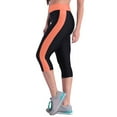 thumbnail image 2 of Capri Leggings for Women Elastic High Waist Color Block Slim Fit Athletic Workout Running Yoga Pants Capris with Pockets, 2 of 7