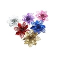 thumbnail image 2 of Regalos de decoración navideña 15 cm simulación de cebolla en polvo flores navideñas accesorios navideños 12 con clip, 2 of 6