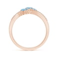 thumbnail image 2 of Angara Natural 0.45 Ct. Aquamarine with Diamond Infinity Ring in 14K Rose Gold for Women (Ring Size: 12), 2 of 9