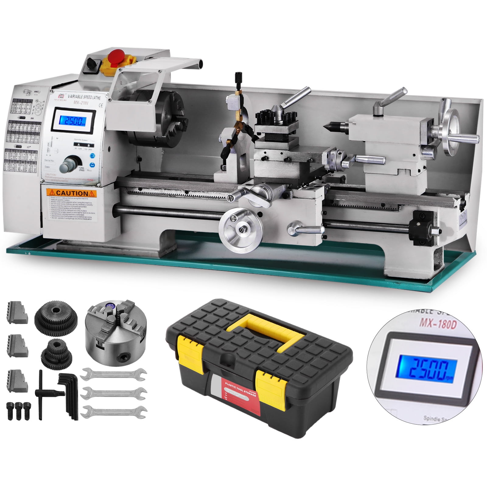 VEVOR Metal Lathe 8" x 16", Precision Mini Metal Lathe Maintenance Free