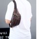 thumbnail image 5 of Riñonera de cuero de gran capacidad, deportiva, tipo mensajero, para hombre, de cuero, para teléfono móvil, para el pecho, de cuero., 5 of 6