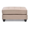 thumbnail image 3 of Maklaine Contemporary styled Microsuede Ottoman in Mocha Finish, 3 of 5