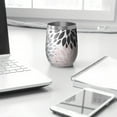 thumbnail image 3 of 12oz Stemless Wine Tumblers Pink Floral and Petal Pattern Vacuum Insulated Stainless Steel Travel Tumbler Cups Mug with Lid and Straw for Champaign,Cocktail,Beer with Cleaning Brush, 3 of 5