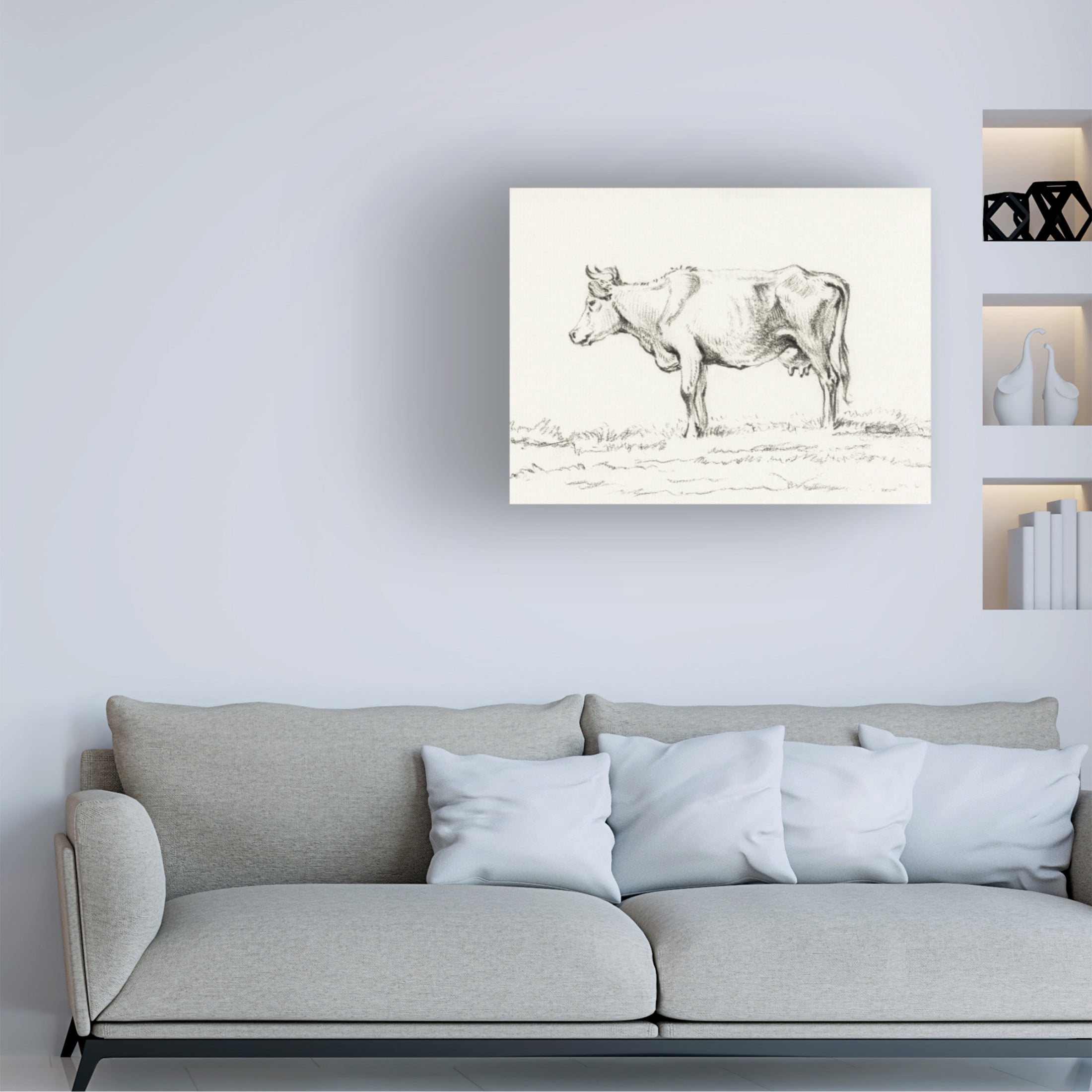 Trademark Fine Art Jean Bernard  Bernard Cow Sketch I Canvas Wall Art