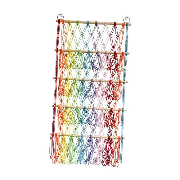 Hanging Organizer Plush Toy Storage Bedroom Books Stuffed Animal Net Hammock Multicolor