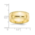 thumbnail image 6 of Auriga Fine Jewelry 10K Yellow Gold 8mm Milgrain Half Round Wedding Band for Women Size 14, 6 of 6
