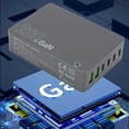 thumbnail image 4 of USB C Charger Block GaN Fast Charging Station Hub PD Laptop Charger Adapter with 4 Type C Ports 2 USB A Ports, 4 of 7