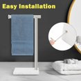 Standing Hand Towel Holder with Marble Base, Stainless Steel Bathroom ...