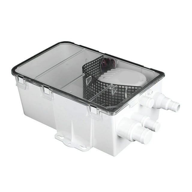 12V 750GPH Boat RV Bilge Shower Sump Pump System Marine Multi Port Drain Box Builtin Check Valve