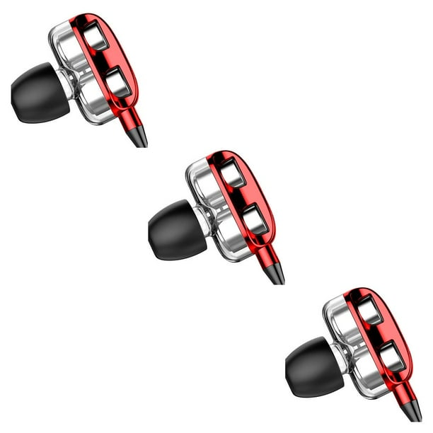 Kearding Auricular con cable Reducción de ruido Altavoz dual Tapón de oreja de silicona Ergonómico Escuchar música Juego Jugar Auriculares Type1 NO1