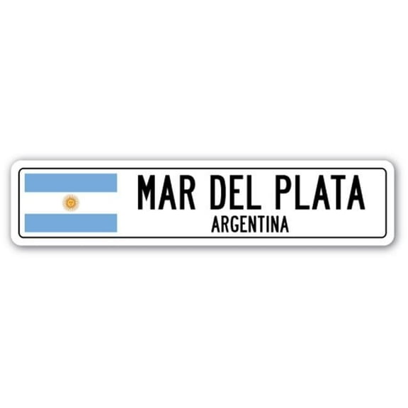 MAR DEL PLATA ARGENTINA Street Sign Argentinian flag city country road wal gift