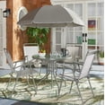 thumbnail image 2 of SAFAVIEH Monico Outdoor Patio 5 Piece Dining Set with Umbrella, Grey, 2 of 15