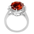 thumbnail image 2 of Mauli Jewels Women's 4.53 Carat Garnet and Diamond Flower Ring in 10K White Gold, 2 of 6