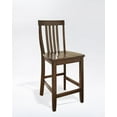 thumbnail image 3 of SCHOOL HOUSE BAR STOOL IN VINTAGE MAHOGANY FINISH WITH 24 INCH SEAT HEIGHT. (SET OF TWO), 3 of 6