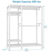 VIPEK V2S Garment Rack 4 Tiers Heavy Duty Clothes Rack Max Load 700LBS, White