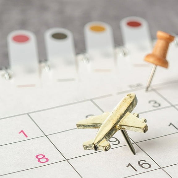 MLINS 30Pcs Airplane Pushpins Metal Thumb Tacks Bulletin Board Push Pin Photos Wall Maps Thumbtacks