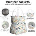 thumbnail image 3 of Pioneer Flower Floral Print Pattern Drawstring Lunch Bag Women - Drawstring Lunch Bag Insulated for Work Office - Stain-Resistant Large Lunchbags for Women with Multi-Pockets, 3 of 6