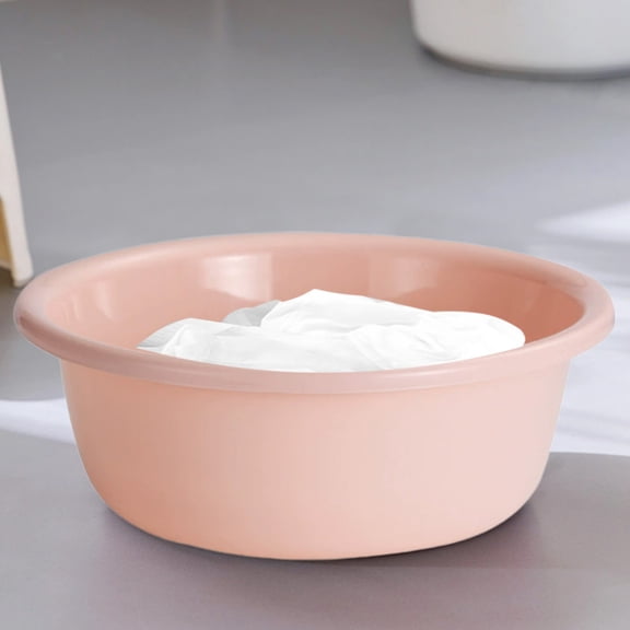 JUSEO Thickened Square Wash Basin – Large Plastic Household Laundry Basin, Pink Bathroom Decor