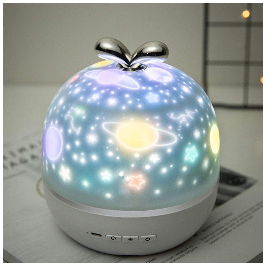 Reactionnx Rechargeable Star Night Light Projector, 6 Projector Films
