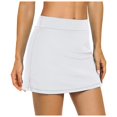 thumbnail image 2 of SUYIDA Women's Athletic Skorts Plus Size Solid Color Stretchy Tennis Skirt Skinny Slim Waist Comfortable Skirt for Women Casual Summer Skirts White,XXXXXL, 2 of 5
