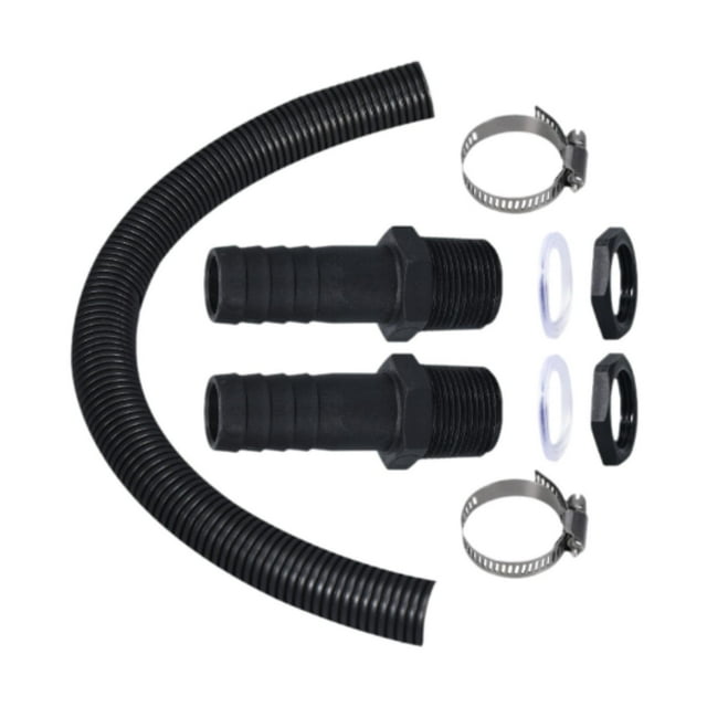 Kit de conector de barril de lluvia Con manguera Gloria Negro