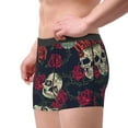 thumbnail image 4 of Balery Roses Skulls Men's Boxer Briefs, Soft and Breathable Cotton Underwear with nylon Waistband-XX-Large, 4 of 9